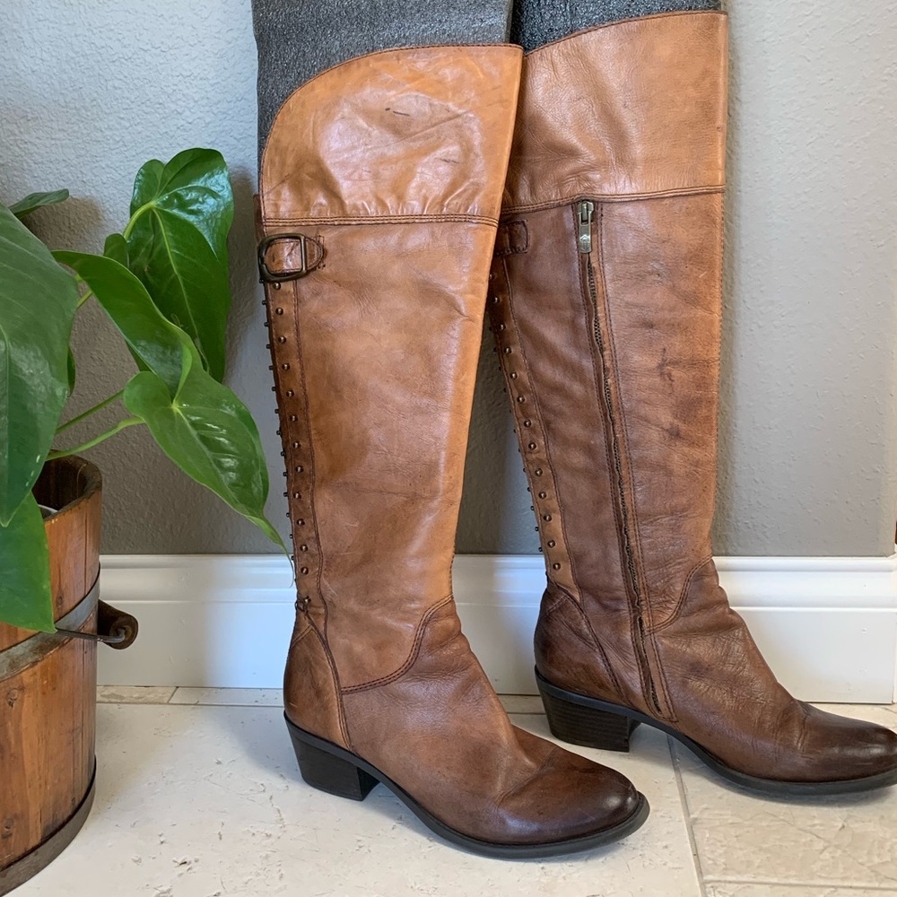 Vince Camuto Bilco Studded Boots with Buckles